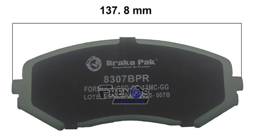 Pastilla Freno Del Brake Pak Para Suzuki  Grand Vitara Xl Foto 6