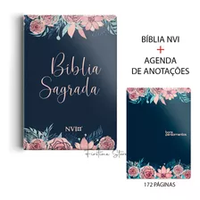 Bíblia Sagrada Nvi Letra Normal Capa Rosas Especial Feminina + Anotação