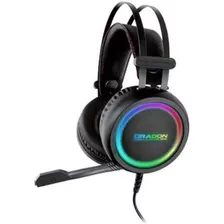 Audífonos Gamer Dragon Xt Micrófono Iluminado Rgb 3.5mm Nuev Color Negro