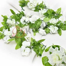 Guia Enredadera Con Rosas Artificial Decoración Flores