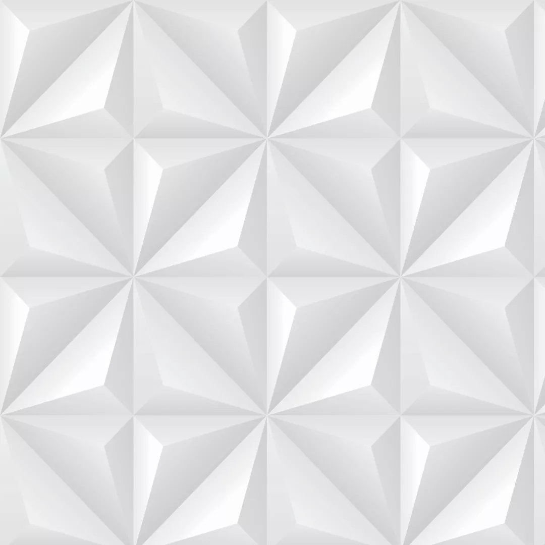 Papel De Parede Adesivo 3d Efeito Gesso Triangular Branco