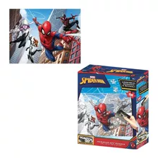 Brinquedo Quebra-cabeça Homem Aranha Zipper Box 150 Peças