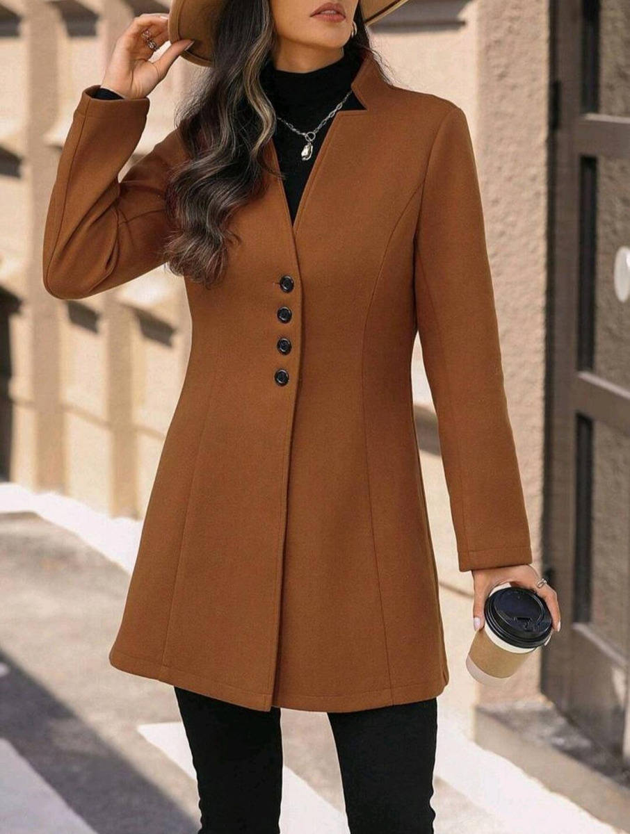 Tapado Paño Largo Cuello Alto Importado Mujer