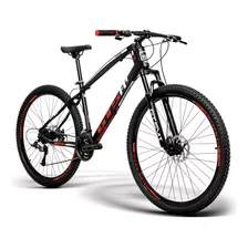 Bicicleta Aro 29 Gts Freio À Disco Suspensão 21v I-vtec Lt Cor Preto-vermelho Tamanho Do Quadro 17