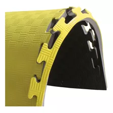 10pz Tatami Bicolor Amarillo-negro Piso Eva Fire Sports 2cm