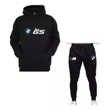 Kit Conjunto Moletom Blusa+calça Forrado Com Capuz Bmw Gs