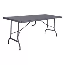 Mesa Plegable 1.80m Jardin Camping Exterior Gris Bentancor O Color Gris Oscuro