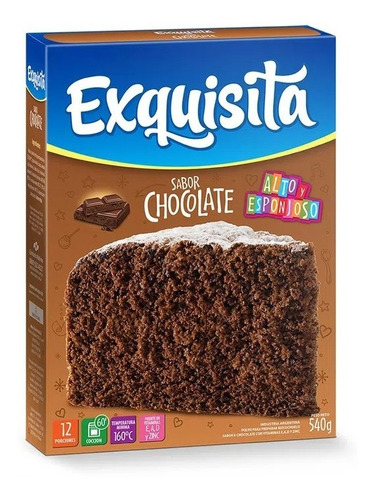 Exquisita Bizcochuelo Sabor Chocolate Polvo Para Preparar