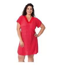 Camisola Com Manga Pijama Plus Size Confortável L1189 