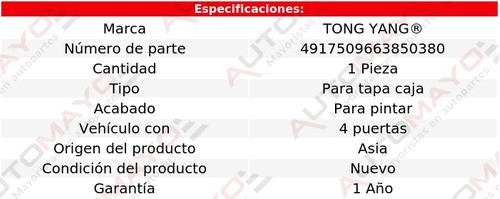 Una Moldura Tapa Caja P/pintar Tong Yang Prius 2016-2018 Foto 2