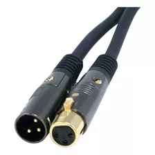 Cable Xlr Macho Para Xlr Hembra 3 Metros Negro