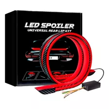 Led Spoiler Fibra De Carbono Rojo