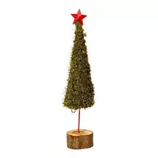 Arbol Navidad Pino Navideño Base De Tronco Chico 40cm Deco