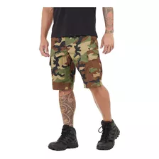 Bermuda Tática Veteran Invictus Camuflado Woodland Ripstop 