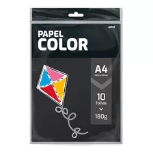 Papel A4 Color 180g Com 10 Folhas Tamanho 210x297mm