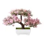 Planta Bonsai Vaso Artificial Flores Realista Decoração Mesa