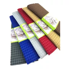 Pack 6 Paños Acolchado Absorbente Para Cocina Secar Lozas