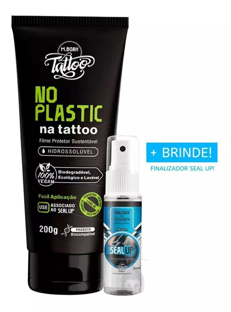 No Plastic 200g + Seal Up 30ml Mboah Plástico Filme Tattoo