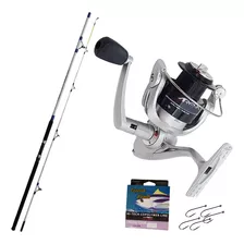 Combo Pesca Costa Caña 3.90 + Reel Frontal + Accesorios 