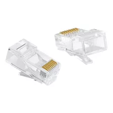 Conector Rj45 8p8c Cat5e Gigabit Ethernet Com 100 Unidades
