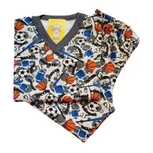 Pijama Infantil Flanelado - 1 Ao 3 - Esportes