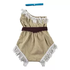 Romper Pocahontas Com Colar De Pedra Mesversário Ciganinha