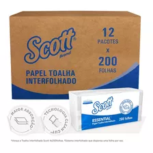 Papel Toalha Interfolhado Scott Essential Folha Dupla 