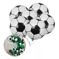 Balão Futebol Metalizado - Kit 10 Unidades 40cm