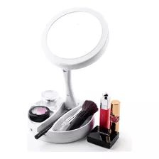 Espejo C/ Luz Aro Led Maquillaje Aumento Plegable Usb/pila