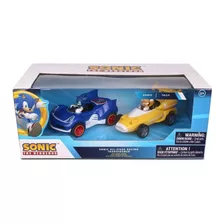 Sonic - Pack X2 Carritos Retractiles De Sonic Y Tails