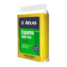 Bloco De Espuma Amarelo Atlas Multiuso De Poliester