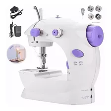 Mini Maquina De Coser Eléctrica Portátil Pequeña Inalámbrica Color Blanco