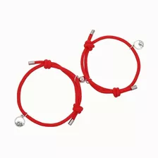 Pulsera Con Imán De Hilo Rojo Pareja Regalo De San Valentín