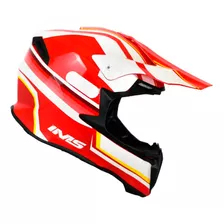 Capacete Ims Fire Vermelho Branco Trilha Enduro Cross Novo