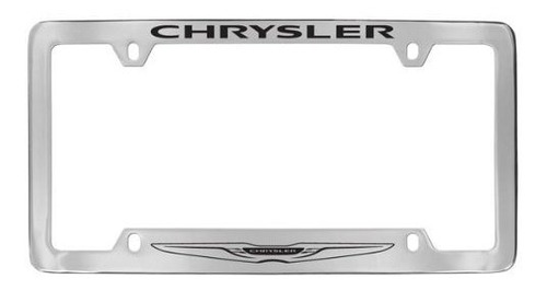 Foto de Marco - Chrysler Logo Chrome Plated Metal Bottom Engraved Li