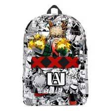 Mochila Negra Katsuki Bakugo Manga My Hero Academia Backpack