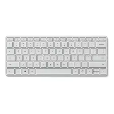 Teclado Bluetooth Microsoft Compacto Branco Gelo Idioma Português Brasil