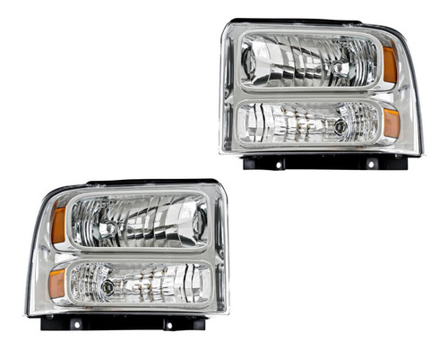 (2) Faros Ford F-350 2005-2007 Depo Foto 3