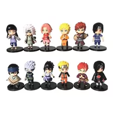 12 Bonecos Kit Naruto Hinata Sakura Sasuke Jiraya Kakashi 