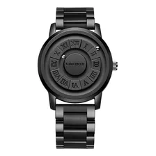 Pulseira De Aço Inoxidável Foxbox Man Black Force Magnetic S