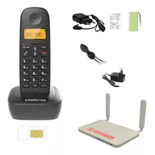 Aparelho Telefone Sem Fio Para Chip 4g Claro Vivo Tim Oi Bco Cor Preto 110v/220v