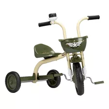 Triciclo Infantil Verde Militar C/ Buzina E Regulagem Oferta