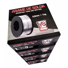 Kit 4 Arame De Solda Mig P/ Uso Sem Gás 0,8mm 1kg V8 Brasil