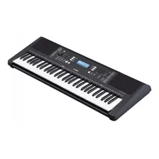 Piano Yamaha Psr E363 + Base, Estuche, Dvd Y Usb. Color Negro 220v