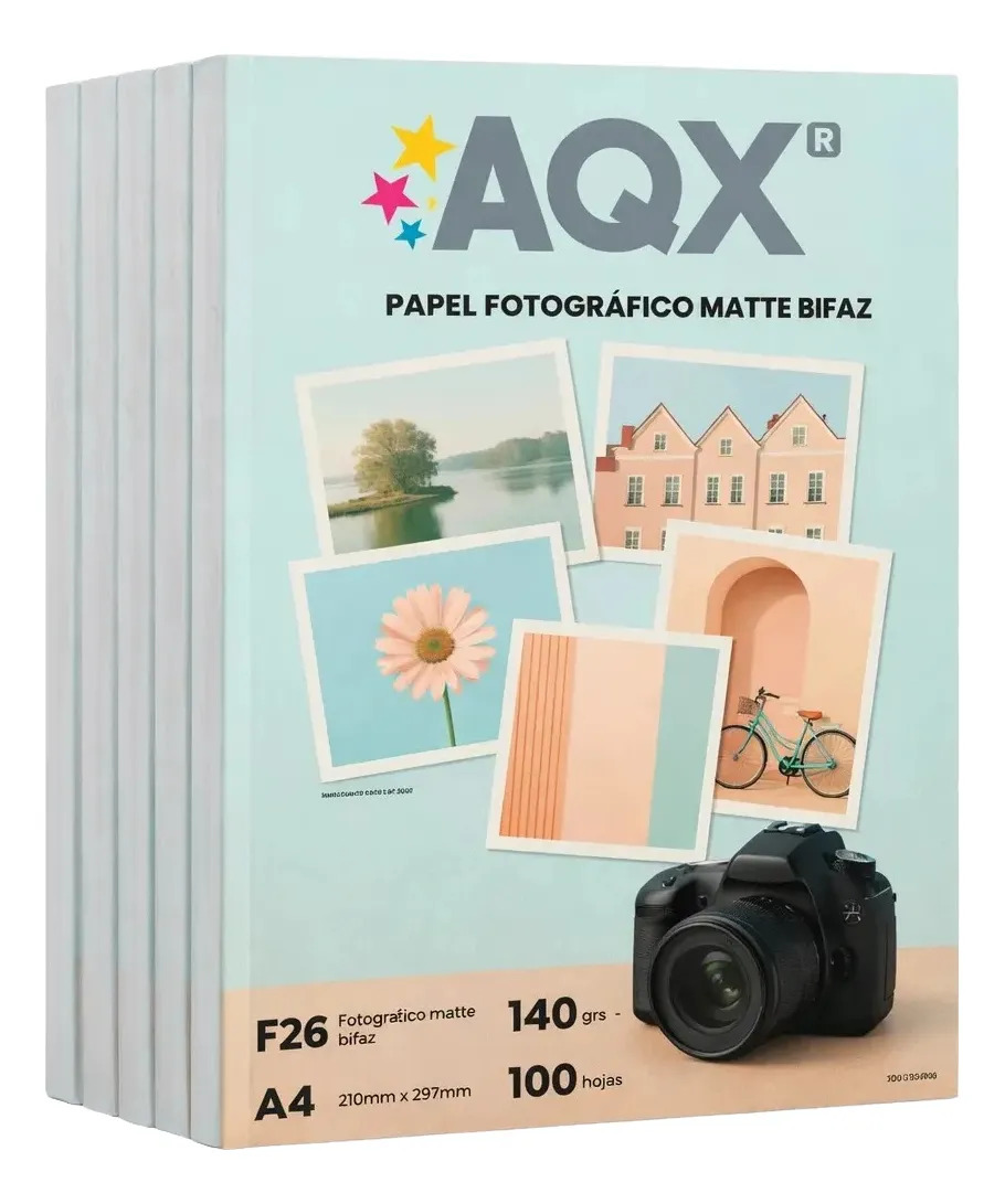 Papel Foto Matte 140gr Doble Cara A4 Album Bifaz Kit X 500hs Blanco