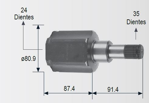 Espiga Lado Caja Der Ford Freestar 04-07 / Aut / Base Foto 2