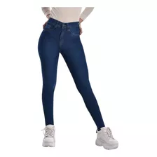 Pantalon Jean Mujer Elastizado Tiro Alto Chupin Moda