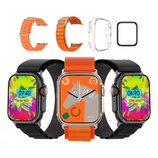 Smartwatch Relógio Mini W69 Ultra Amoled Pulseira Extra Case