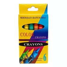 12 Cajas De Crayolas 6 Colores Mini Económicos Mayoreo 