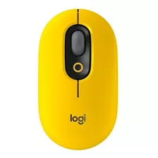 Mouse Logitech Pop Bluetooth Botón Emojis - Negro Amarillo
